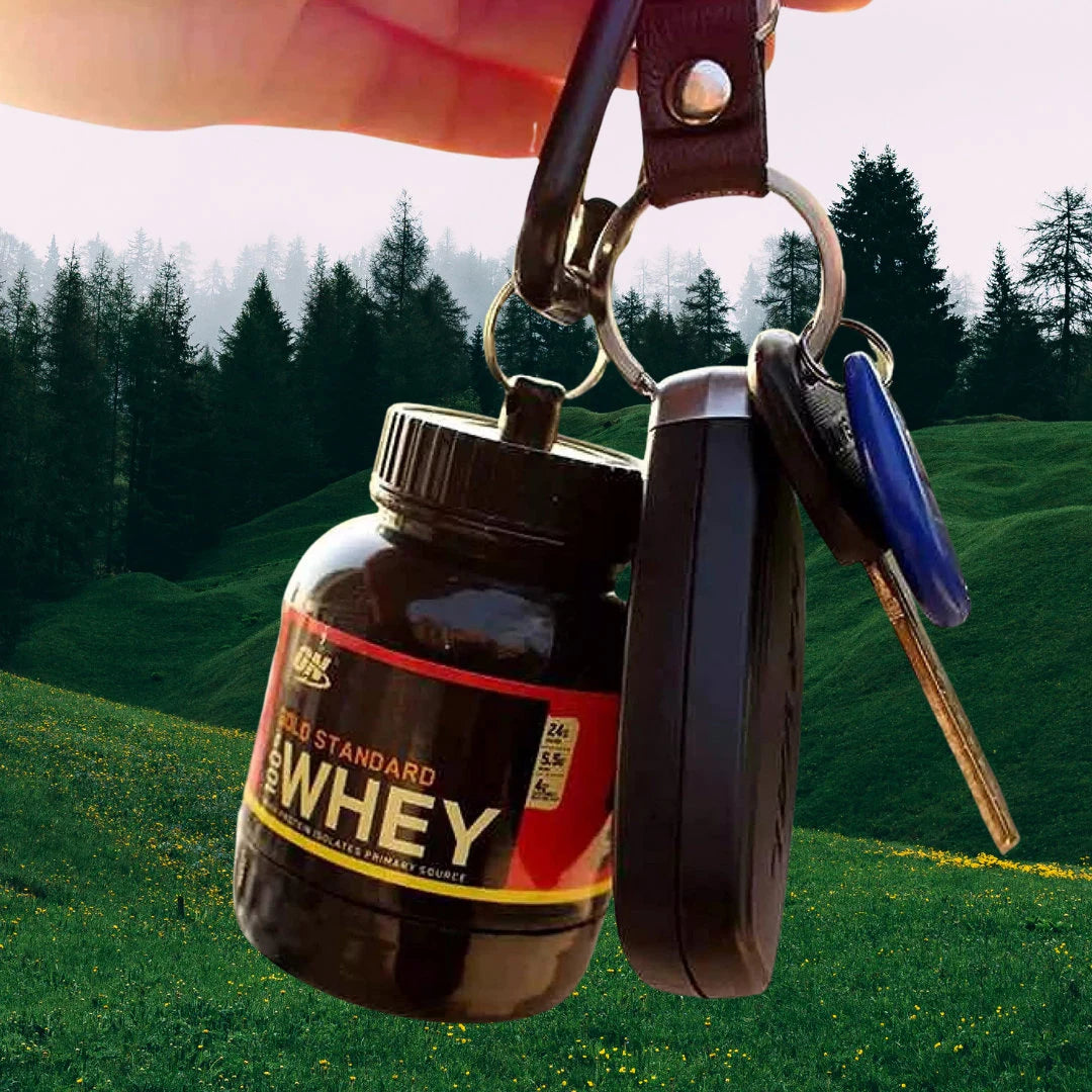 Mini Whey Protein Keychain