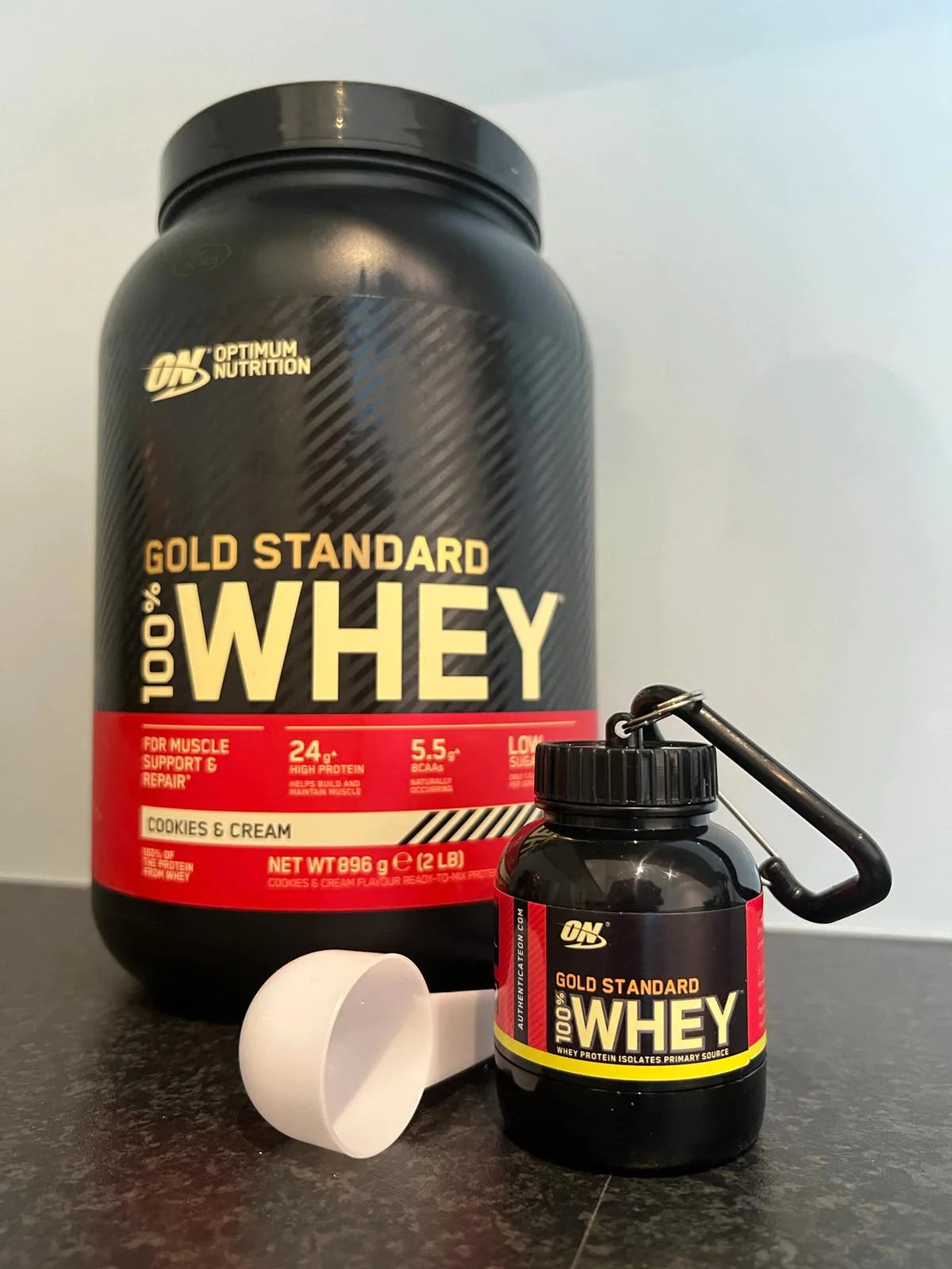 Mini Whey Protein Keychain